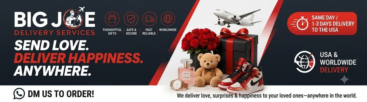 Big Joe Delivery Services - Send love, deliver happiness anywhere. Tap to message us on WhatsApp.